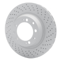 Picture of DFC Geomet Coated Rotors - Drilled - DFC 98-98 Porsche 911 Right Rear Drilled Hi-Carbon Alloy Geomet Coated Rotor dfc920-02113D