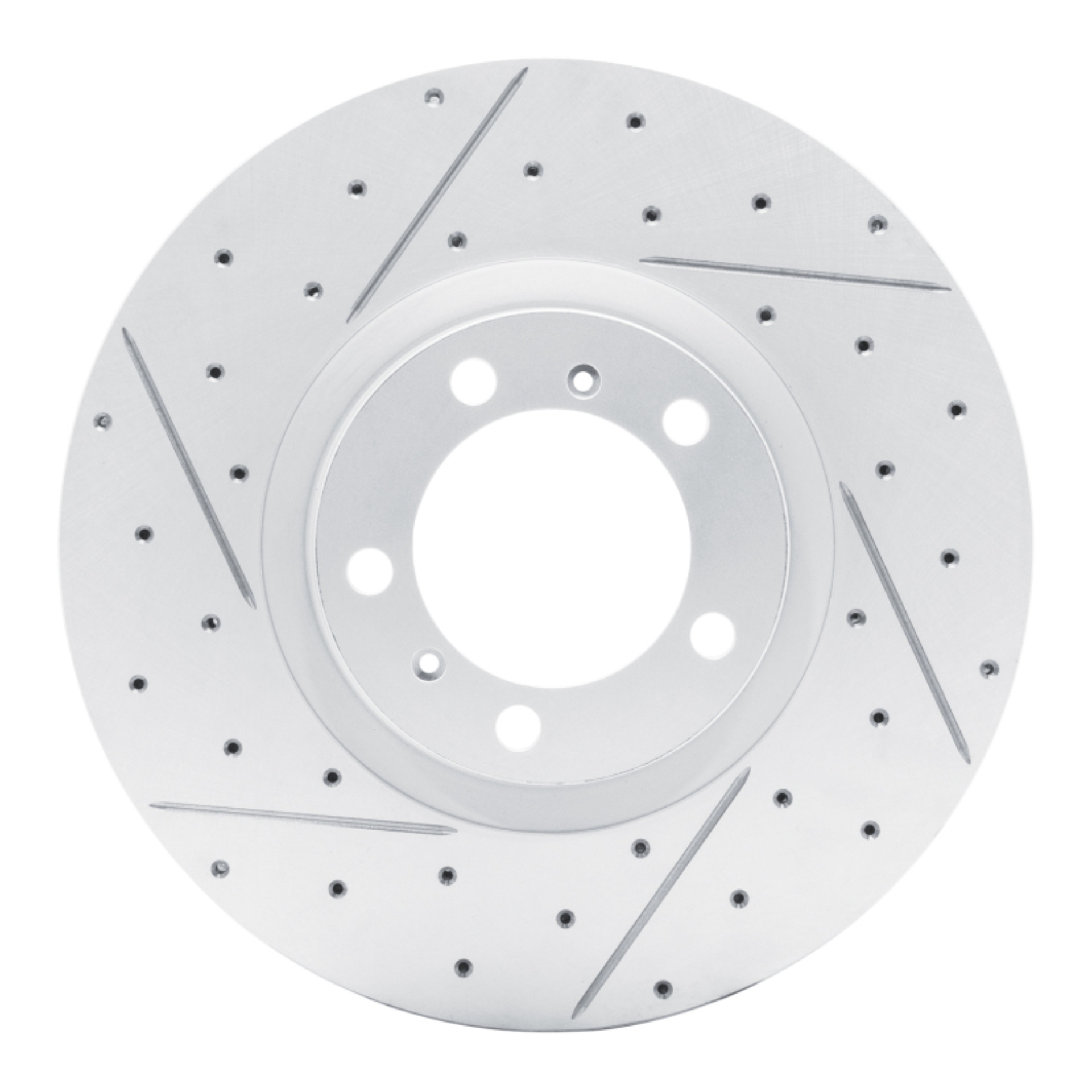 Picture of RNC Geo-Carbon Rotor - Drill & Slot - R1 10-24 Audi E-Tron Gt Left Front Drilled & Slotted Geo-Carbon Rotor rnc830-02084D