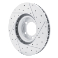 Picture of RNC Geo-Carbon Rotor - Drill & Slot - R1 10-24 Audi E-Tron Gt Left Front Drilled & Slotted Geo-Carbon Rotor rnc830-02084D