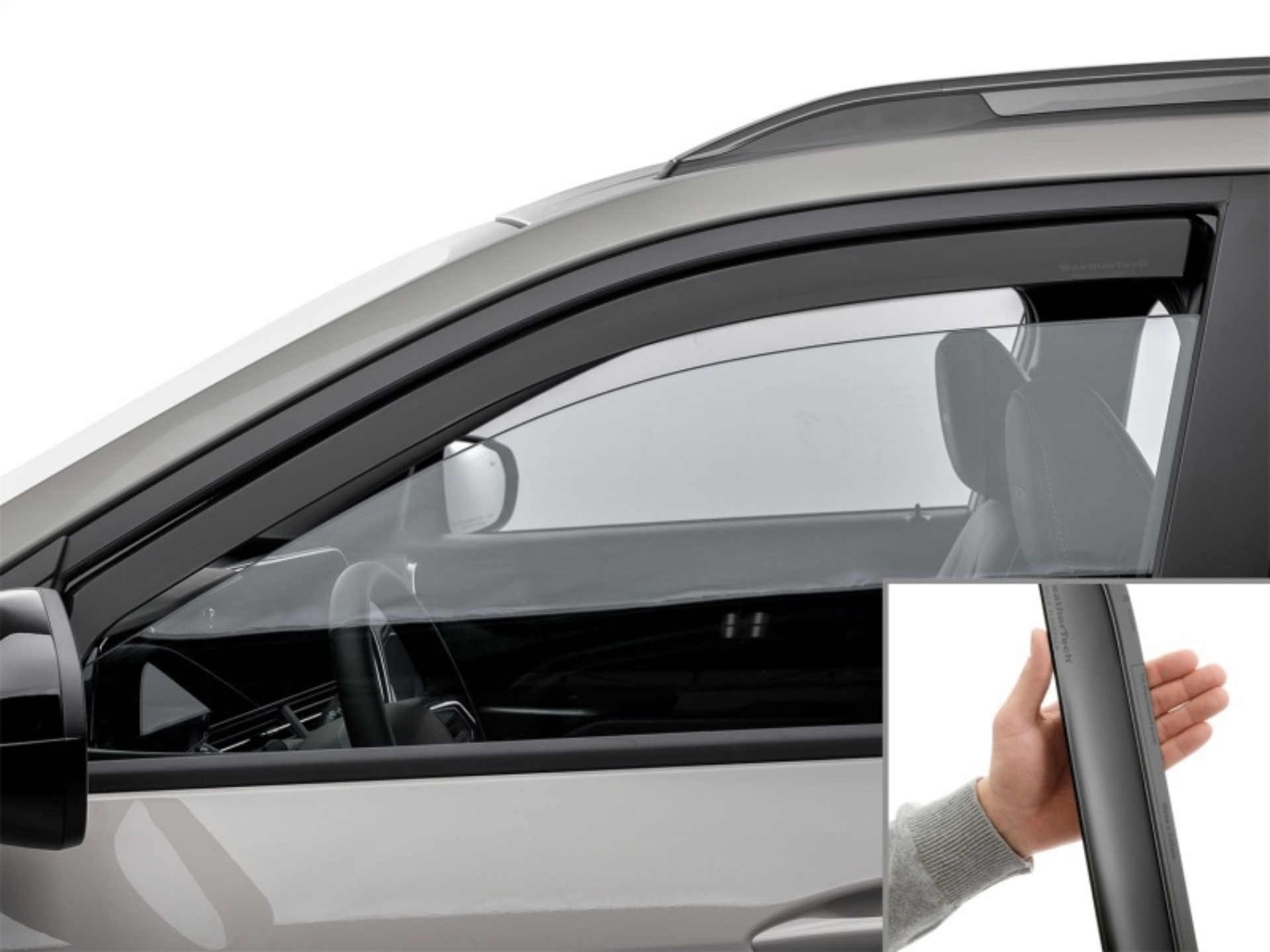 Picture of WeatherTech WT Deflector-Front-Matte Black Wind Deflectors - 801076IMB