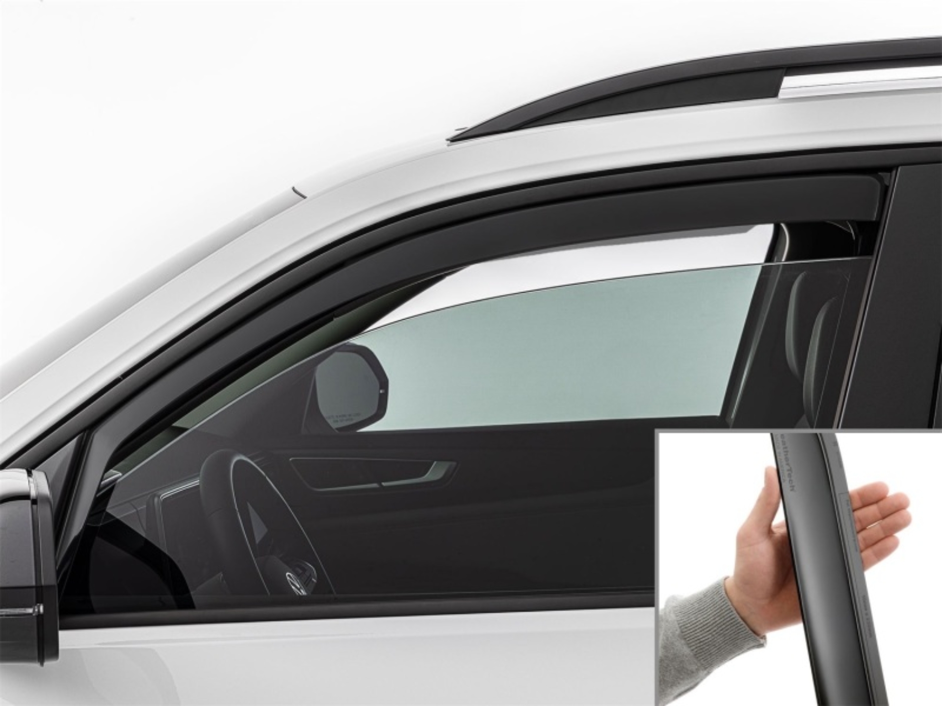 Picture of WeatherTech WT Deflector-Front-Matte Black Wind Deflectors - 80923IMB