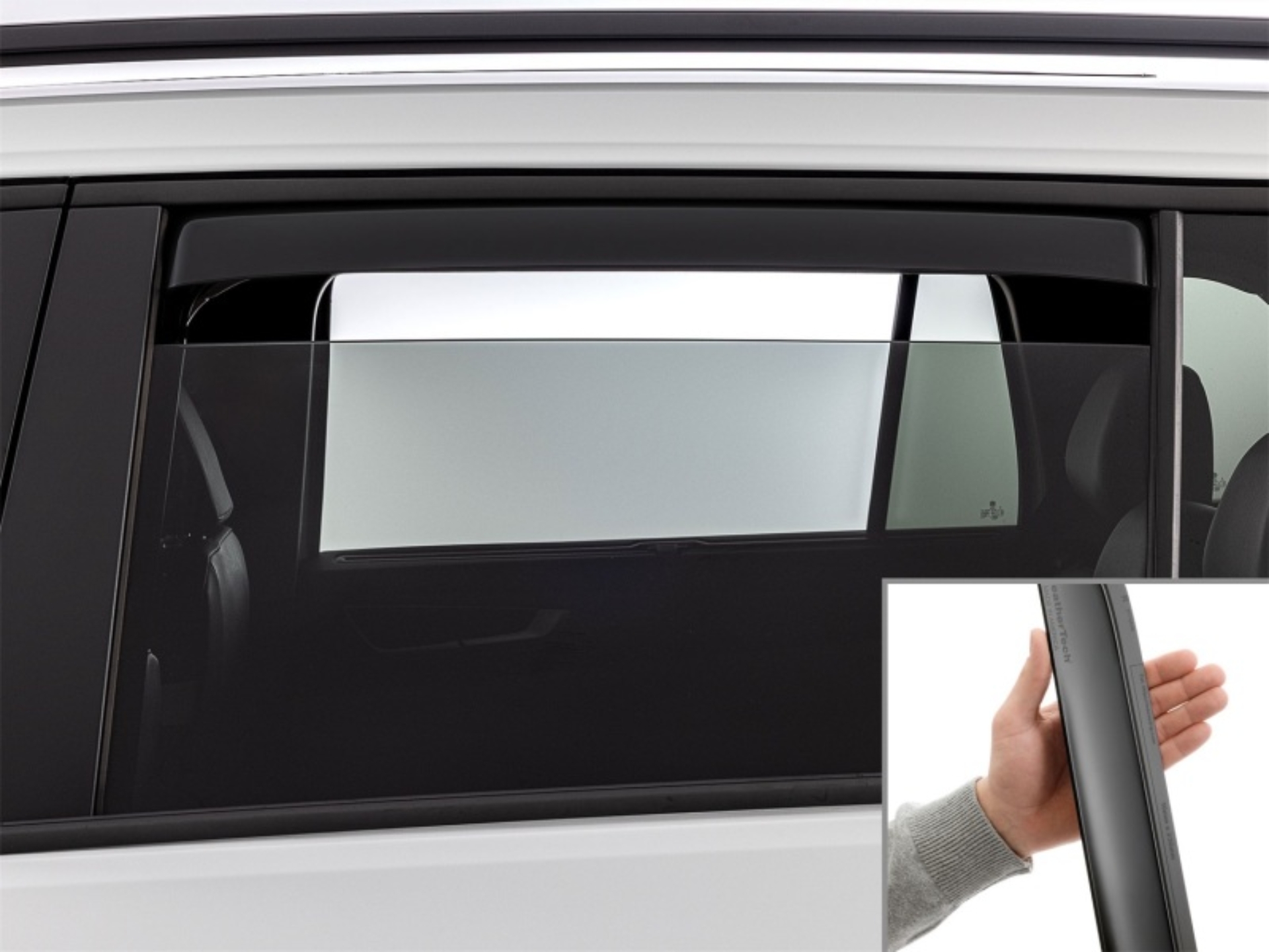 Picture of WeatherTech WT Deflector-Rear-Matte Black Wind Deflectors - 81923IMB