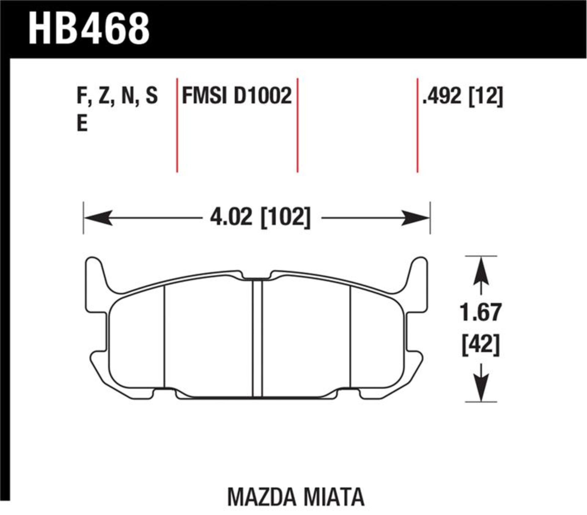 Picture of Hawk Performance HAWK HT-10 Brake Pad Sets - HB468S.492