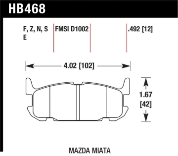 Picture of Hawk Performance HAWK HT-10 Brake Pad Sets - HB468S.492