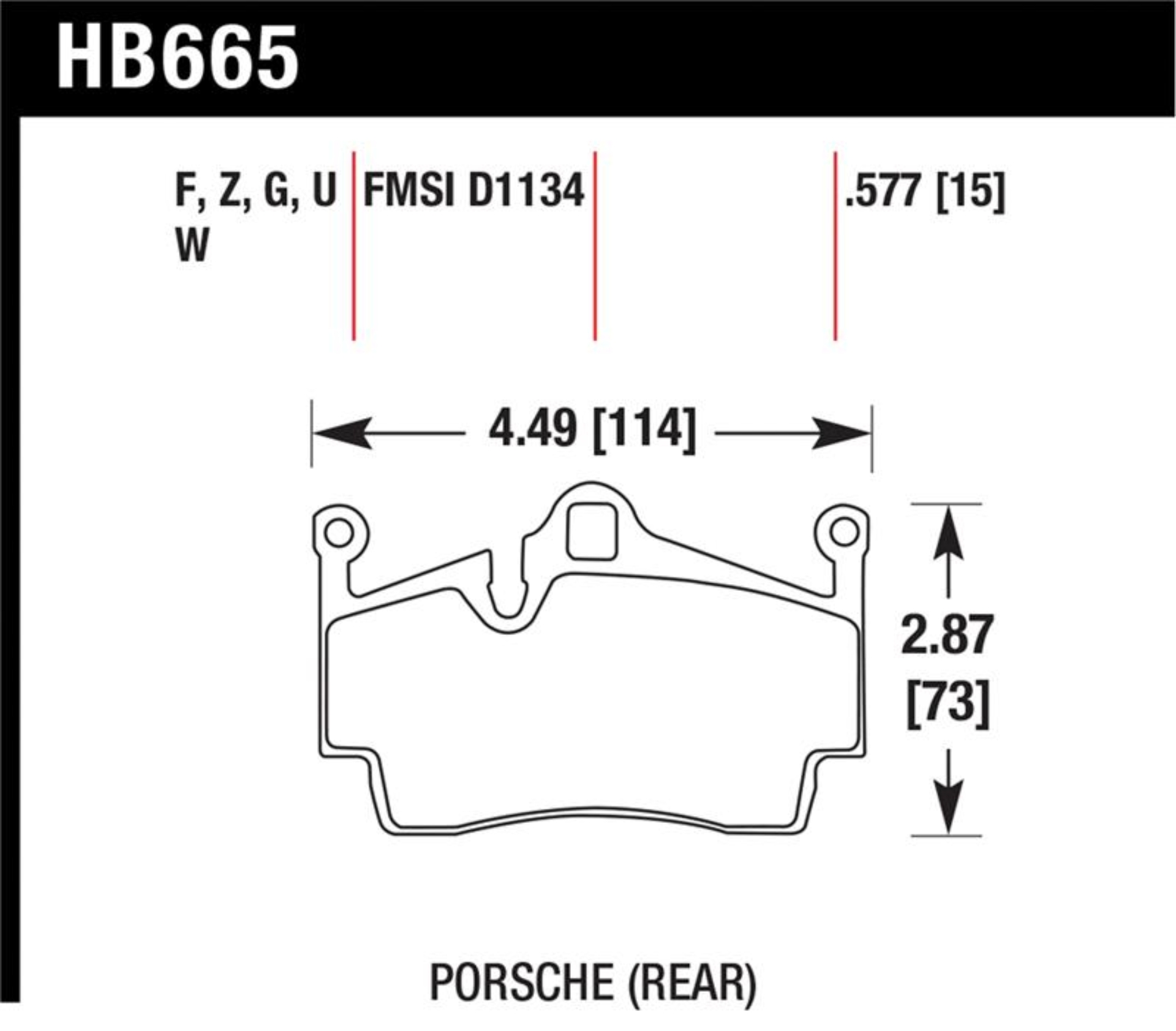 Picture of Hawk Performance HAWK DTC-60 Brake Pad Sets - HB665G.577