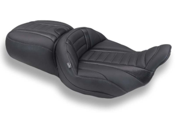 Picture of Mustang Motorcycle MMP One-Piece 2 Up Seat Solo Motorcycle Seats - 89480GM