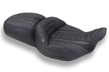 Picture of Mustang Motorcycle MMP One-Piece 2 Up Seat Solo Motorcycle Seats - 89480SB