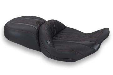 Picture of Mustang Motorcycle MMP One-Piece 2 Up Seat Solo Motorcycle Seats - 89482MO