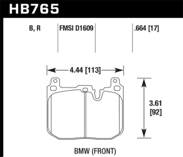 Picture of Hawk Performance HAWK DTC-30 Brake Pad Sets - HB765W.664