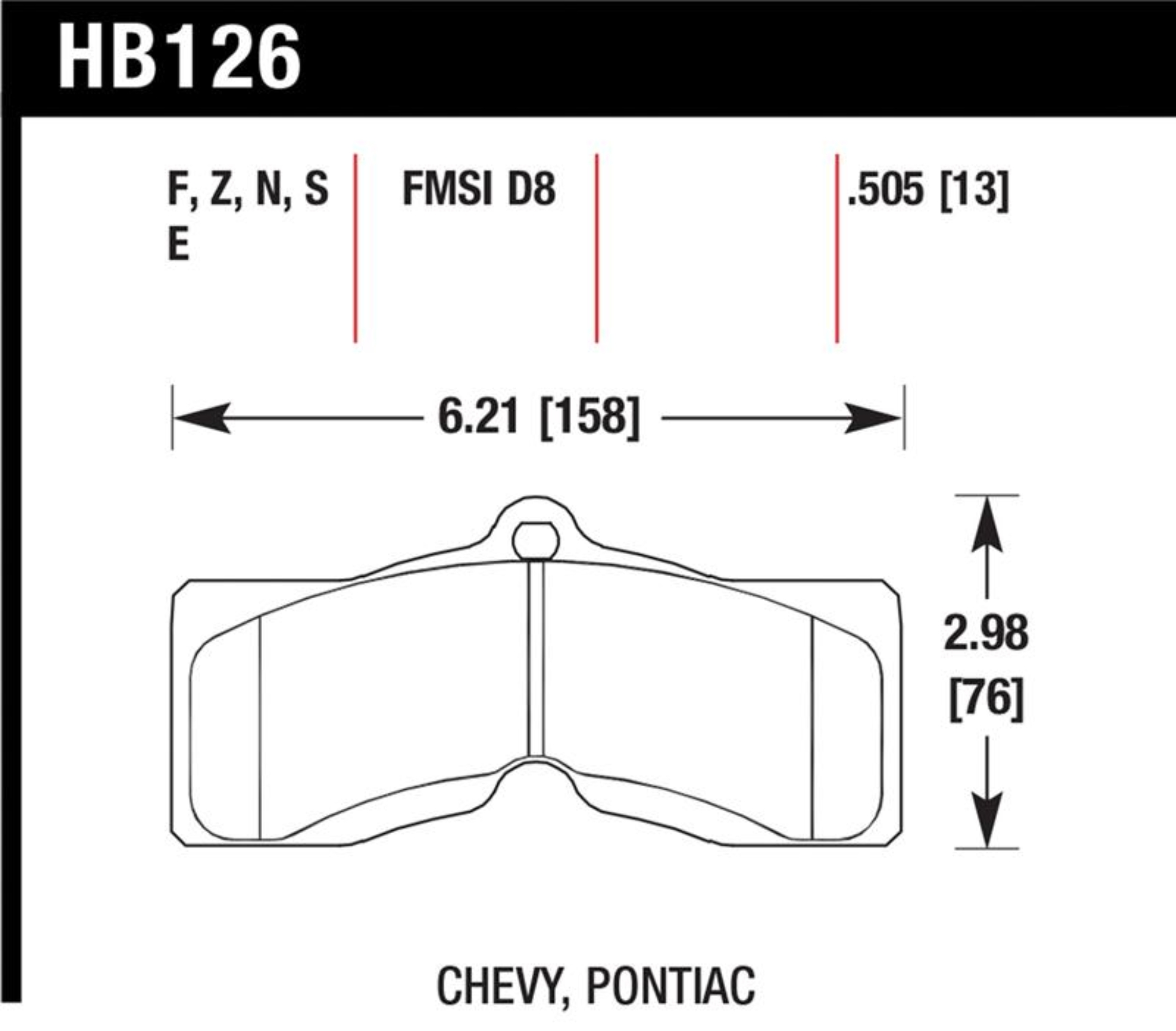 Picture of Hawk Performance HAWK HT-10 Brake Pad Sets - HB126S.505