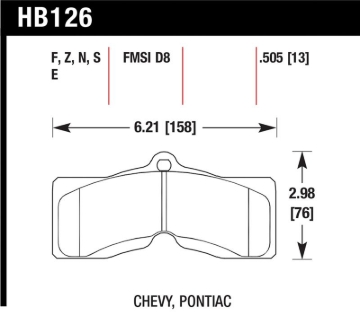 Picture of Hawk Performance HAWK HT-10 Brake Pad Sets - HB126S.505