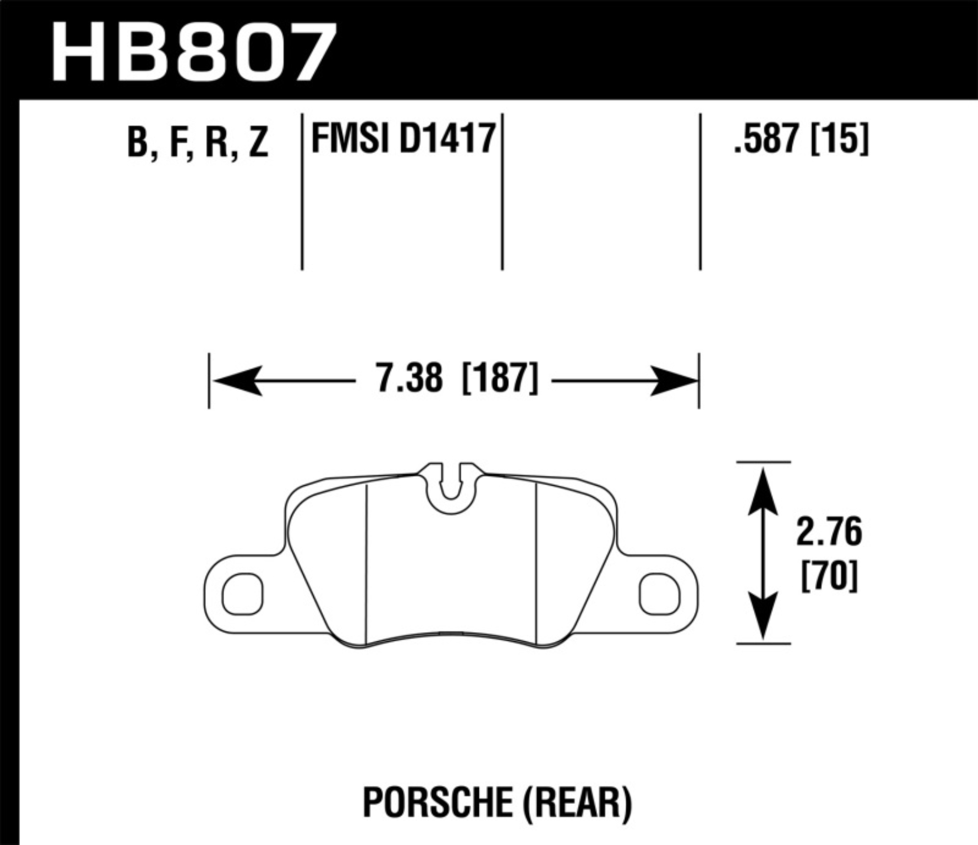 Picture of Hawk Performance HAWK Ceramic Brake Pad Sets - HB807Z.587