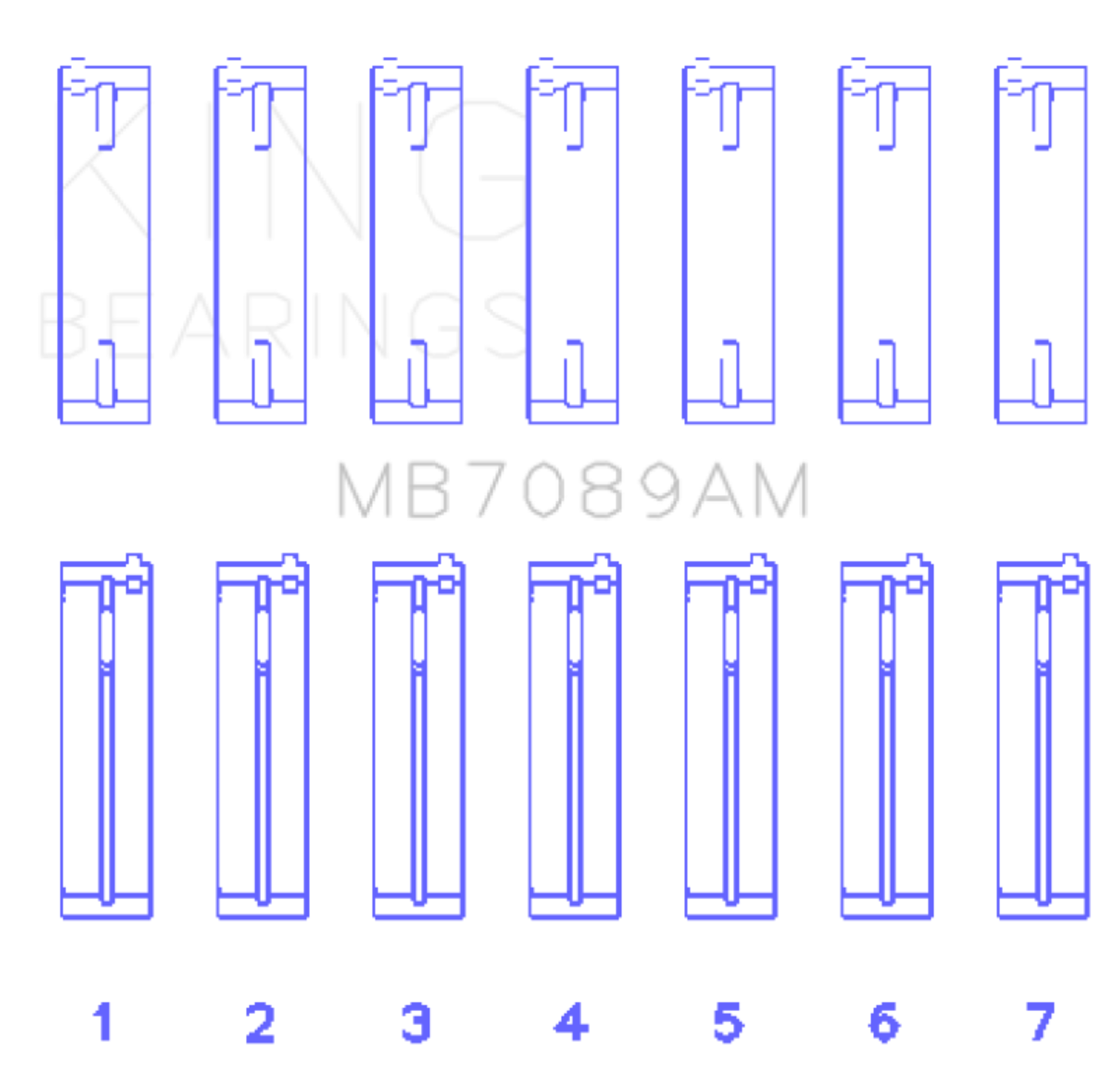 Picture of King Engine Bearings KING Main Bearings - MB7089AM0.25