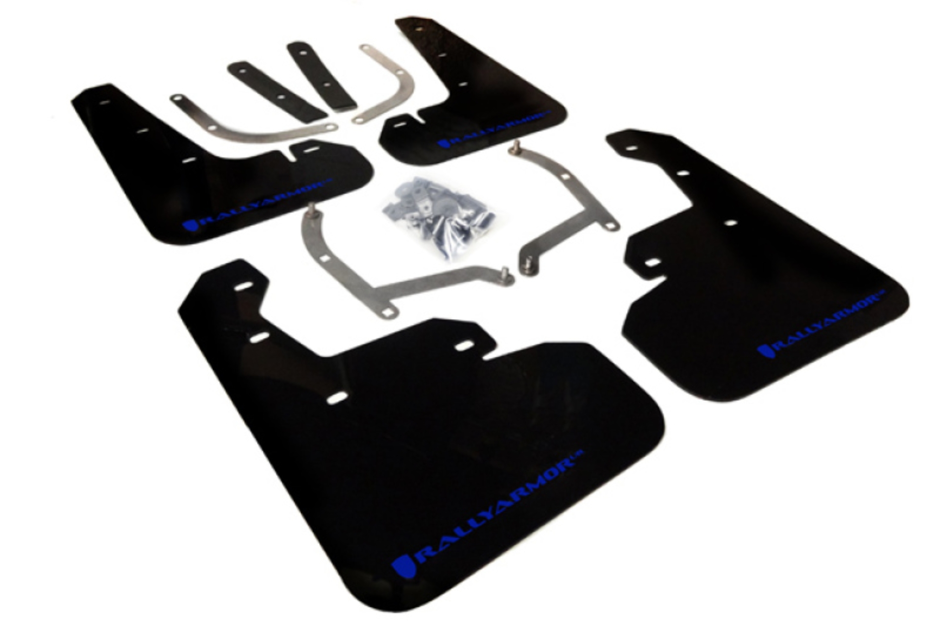 Picture of Rally Armor RAL UR Blk Flap/Blue Logo Mud Flaps - MF45-UR-BLK/BL