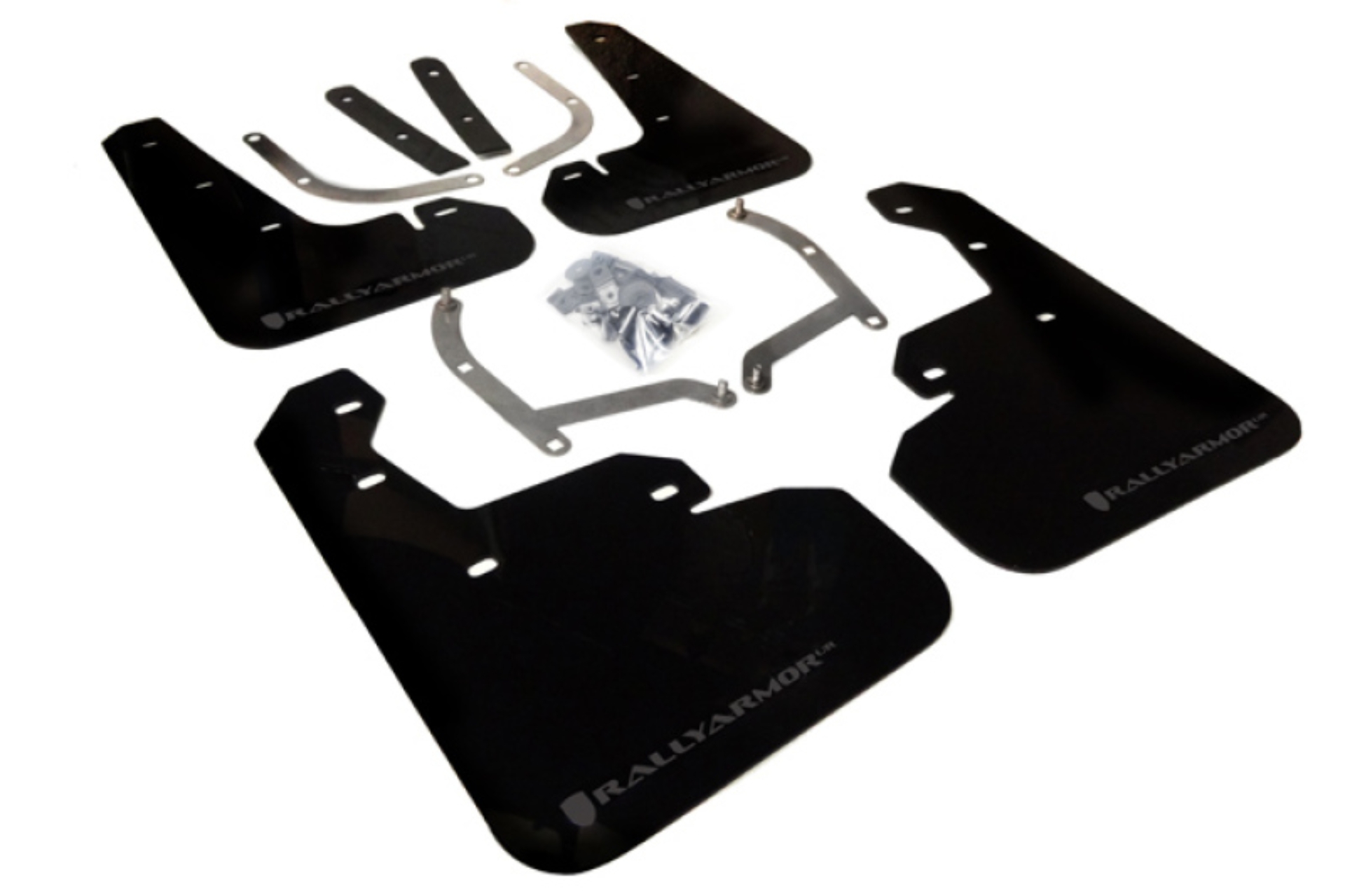 Picture of Rally Armor RAL UR Blk Flap/Grey Logo Mud Flaps - MF45-UR-BLK/GRY