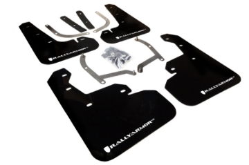 Picture of Rally Armor RAL UR Blk Flap/Wht Logo Mud Flaps - MF45-UR-BLK/WH