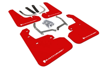 Picture of Rally Armor RAL UR Red Flap/Wht Logo Mud Flaps - MF45-UR-RD/WH