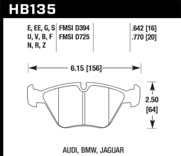 Picture of Hawk Performance HAWK Blue 9012 Brake Pad Sets - HB135E.760