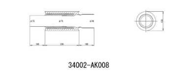 Picture of HKS Exhaust-Universal Mufflr Muffler - 34002-AK008