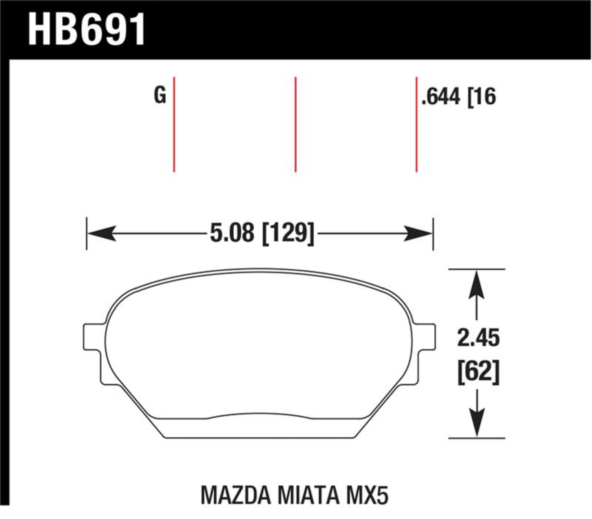Picture of Hawk Performance HAWK DTC-60 Brake Pad Sets - HB691G.644