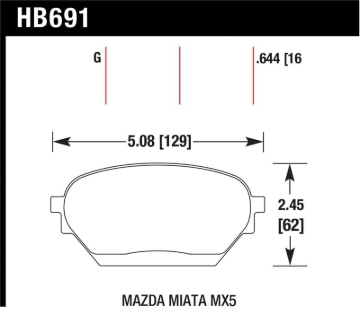 Picture of Hawk Performance HAWK DTC-60 Brake Pad Sets - HB691G.644