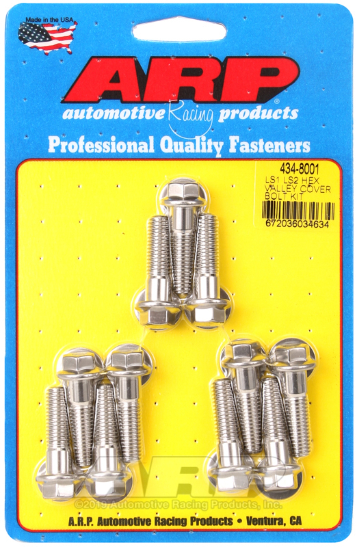 Picture of ARP Intake Valley Cover Bolt Kits Hardware Kits - 434-8001