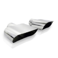 Picture of Stainless Works, Challenger V6/Rt wide oval stainless steel slash style tips.