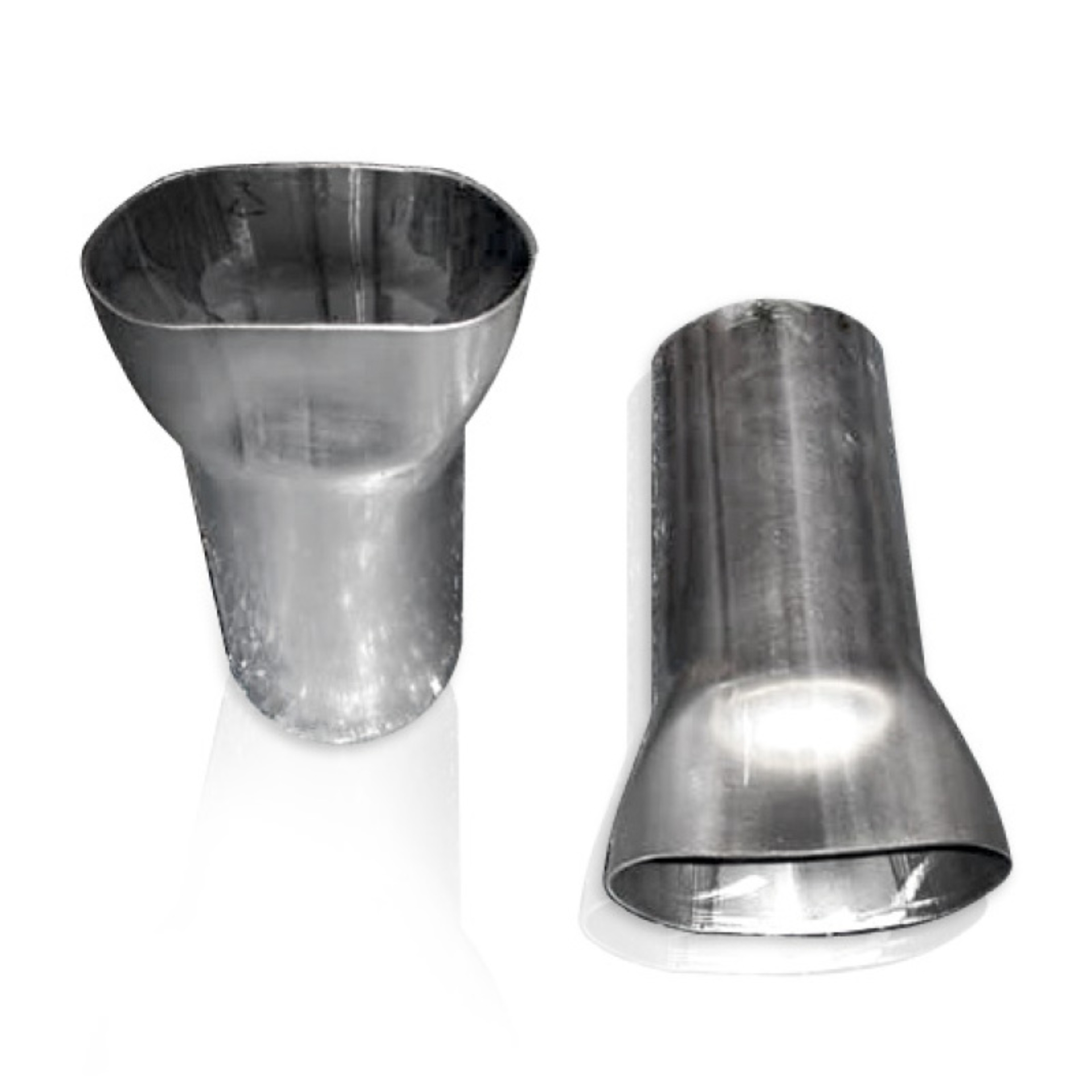 Picture of Stainless Works, 2-way Formed Collector 1-3/4" dual inlet 2-1/2" single outlet