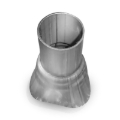 Picture of Stainless Works, 3-way Formed Collector 1-5/8" Primaries 2-1/4" OD outlet.