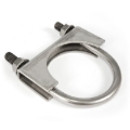 Picture of Stainless Works, 2-1/2" ID 304 stainless steel saddle clamp.