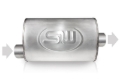 Picture of Stainless Works, Turbo chambered 304 stainless steel style muffler.