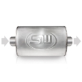 Picture of Stainless Works, Turbo S-tube 304 stainless steel style muffler.