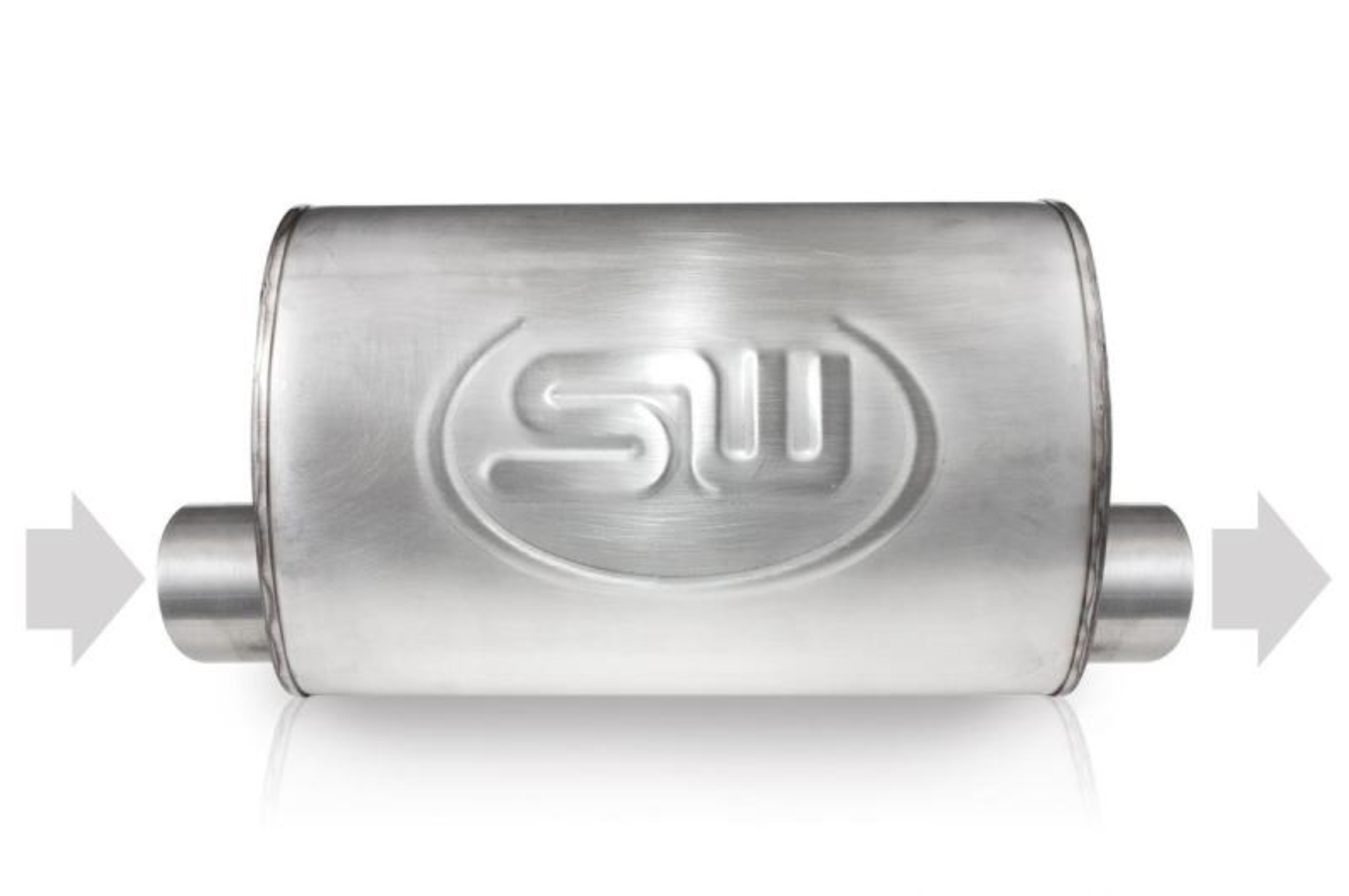 Picture of Stainless Works, Turbo S-tube 304 stainless steel style muffler.