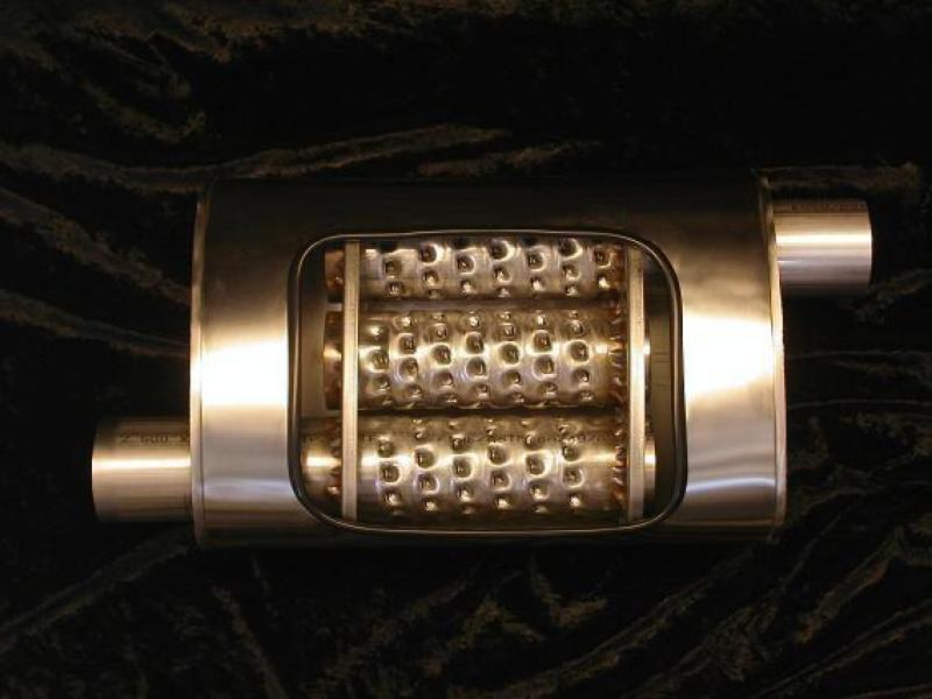 Picture of Stainless Works, Turbo chambered 304 stainless steel style muffler.