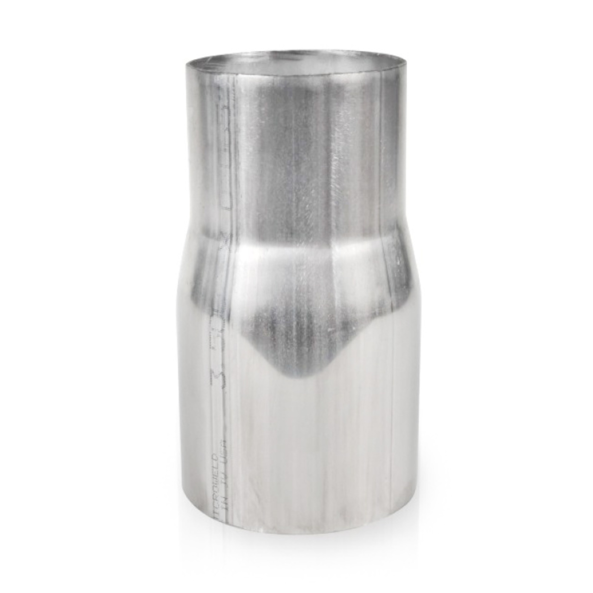 Picture of Stainless Works, Tubing transition 3-1/2" OD inlet with a 2-1/2" OD outlet.
