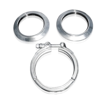 Picture of Stainless Works, V-band kit for 2-1/2" tubing. Kit includes clamp & flanges.