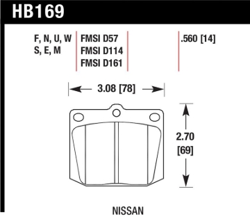 Picture of Hawk Performance HAWK Black Brake Pad Sets - HB169M.560
