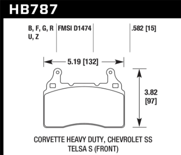 Picture of Hawk Performance HAWK Ceramic Brake Pad Sets - HB787Z.582