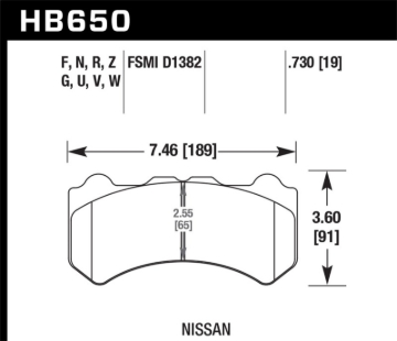 Picture of Hawk Performance HAWK HPS 5.0 Brake Pad Sets - HB650B.730