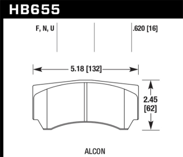 Picture of Hawk Performance HAWK HPS 5.0 Brake Pad Sets - HB655B.620