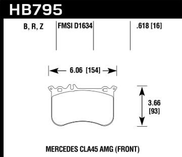 Picture of Hawk Performance HAWK Ceramic Brake Pad Sets - HB795Z.618
