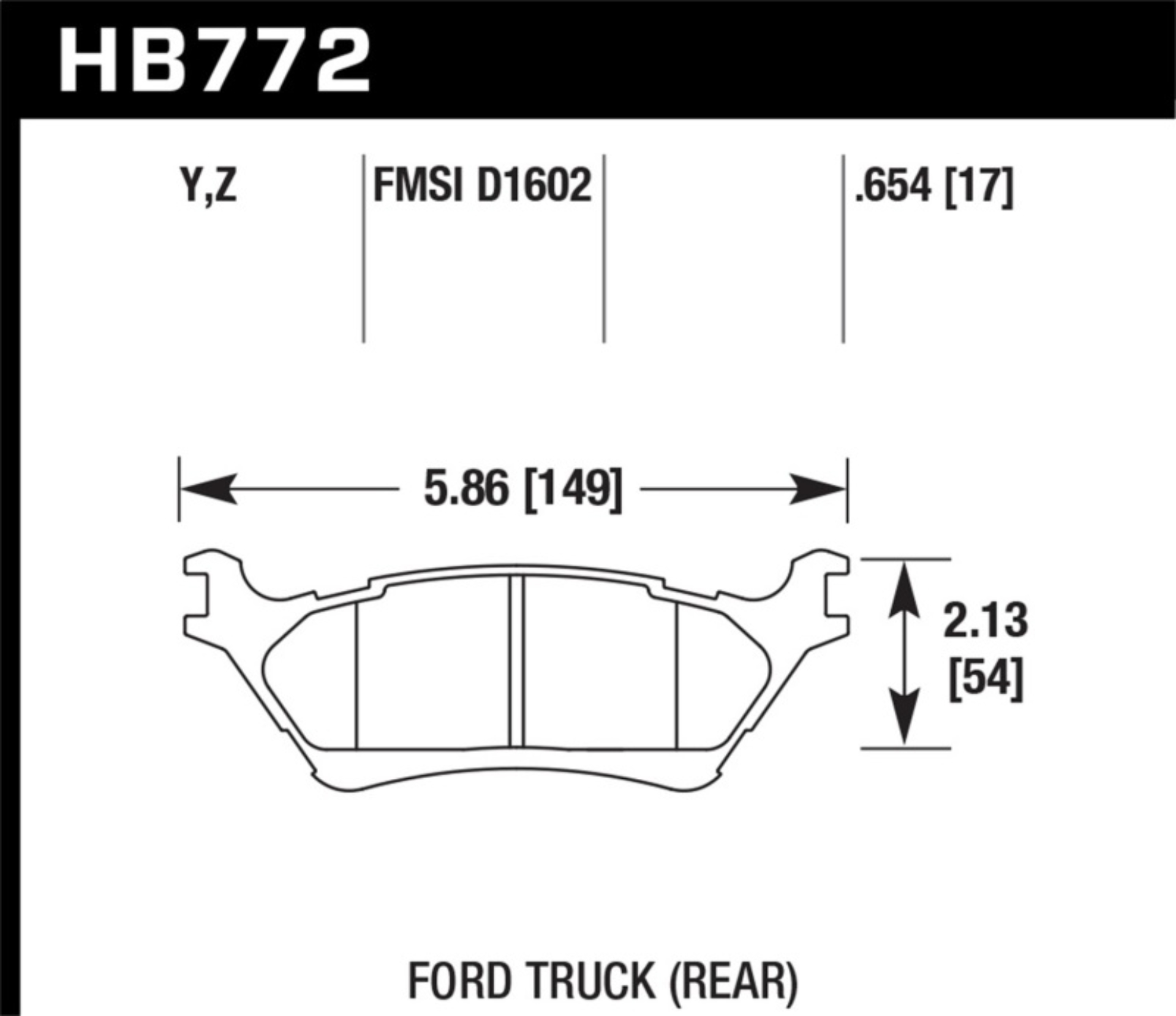 Picture of Hawk Performance HAWK Ceramic Brake Pad Sets - HB772Z.654