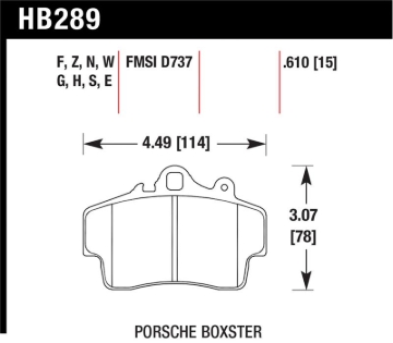 Picture of Hawk Performance HAWK DTC-60 Brake Pad Sets - HB289G.610