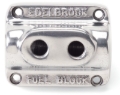 Picture of Dual Outlet Fuel Line Connector #12801 Polished Finish