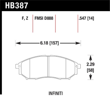 Picture of Hawk Performance HAWK Ceramic Brake Pad Sets - HB387Z.547