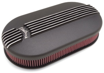 Picture of Pro-Flo Black Large Oval Cast Air Cleaner for Dual-Quads-2.4in. Element