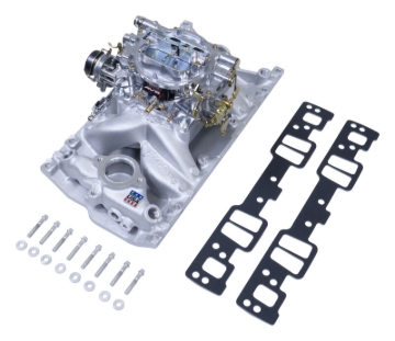Picture of Single-Quad Manifold and carb Kit Small-Block Chevy with Vortec Heads