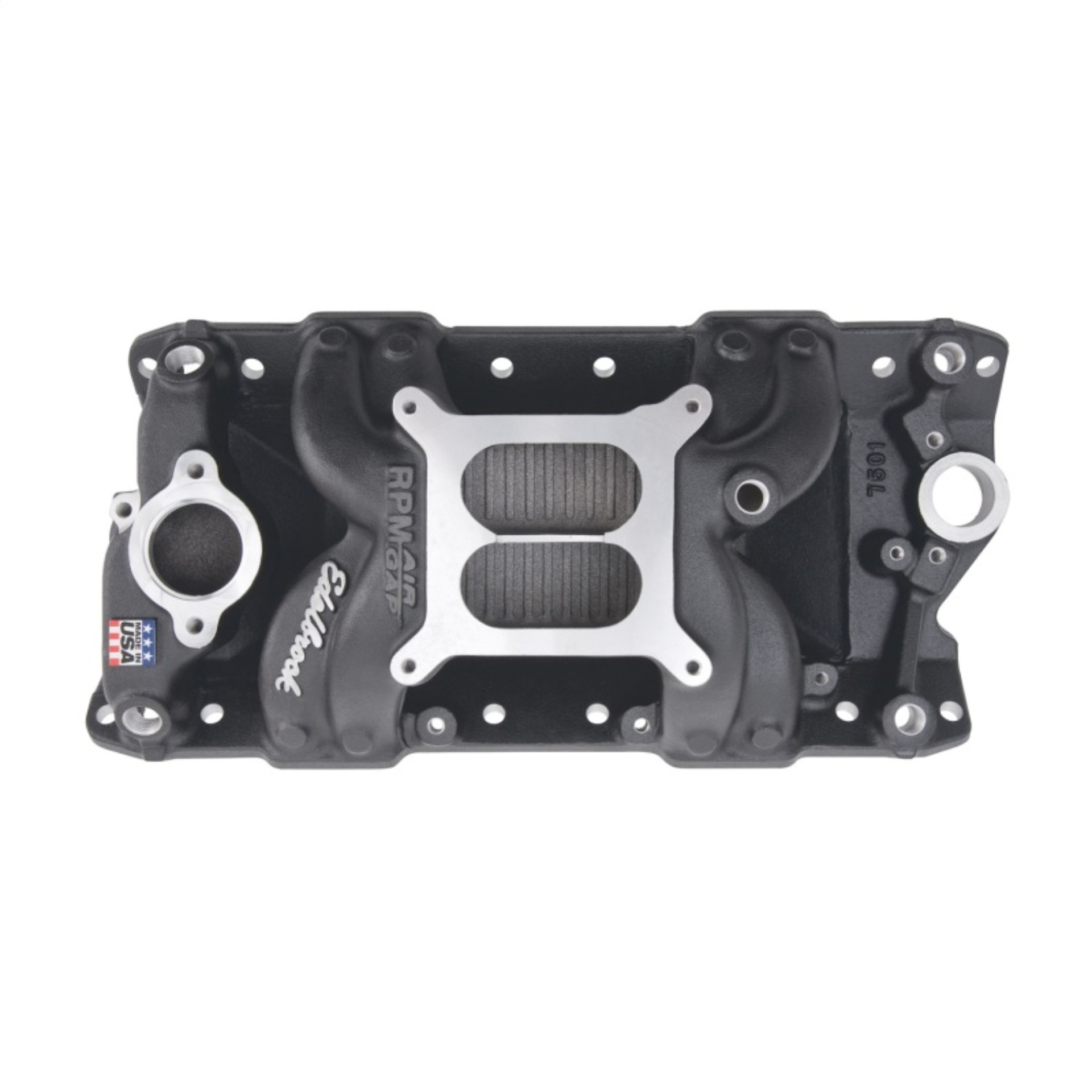 Picture of Performer RPM AIR-Gap Small Block Chevy Black Intake Manifold