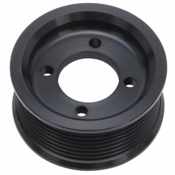 Picture of Edelbrock Competition Supercharger Pulley #15872 3.00 in. 8-Rib; Black Anodized