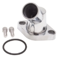 Picture of Edelbrock 45 Deg. Polished Aluminum Waterneck for Chevy 4.3L V6 & Chevy V8